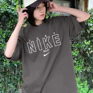 Nike kortärmad replika lyxig svart vit bomullsbroderikrage