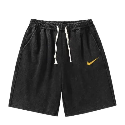 Nike Shorts replika 1:1 Black Cotton Logo Washed Benlängd