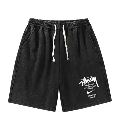 Nike Shorts replika 1:1 Black Cotton Logo tvättad längd midja