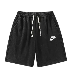 Nike Shorts replika lyx 1:1 Black Cotton Logo Patchwork Längd