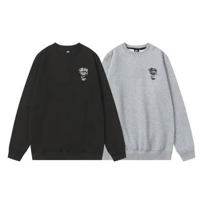 Nike Sweatshirt replika 1:1 grå svart fleece bomull broderi samarbete
