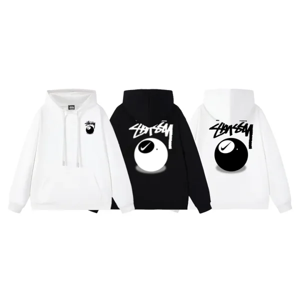 Nike Sweatshirt replika 1:1 lyx Svart Vit Fleece 100g Terry