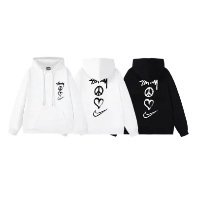 Nike Sweatshirt replica super clone Black White Fleece Logo 100g