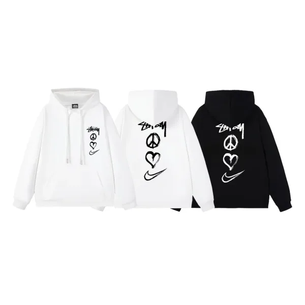Nike Sweatshirt replica super clone Black White Fleece Logo 100g