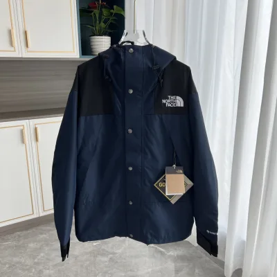 North The Face Jacket replica 1:1 Marinblå Broderi Is