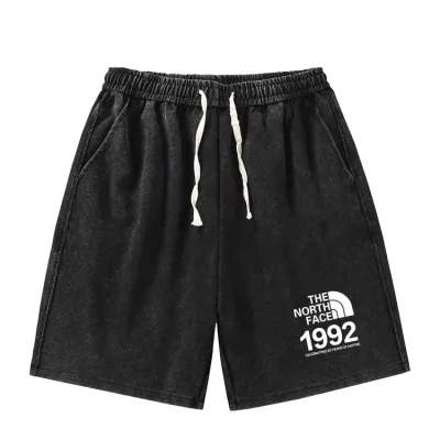 North The Face Shorts replika 1:1 Black Cotton Logo Washed