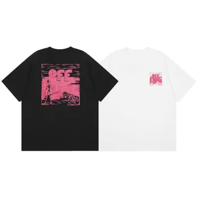 Off White kortärmad replika 1:1 superklon pilbokstäver
