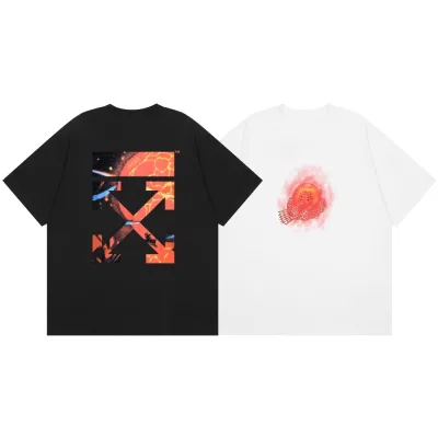Off White kortärmad replika superklon pilbokstäver
