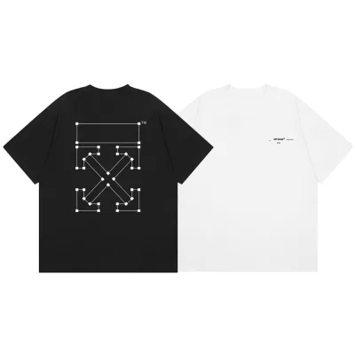 Off White kortärmad replika superklon pilbokstäver