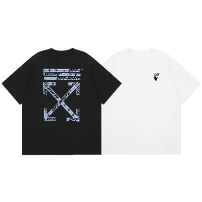 Off White kortärmad replika superklon pilbokstäver