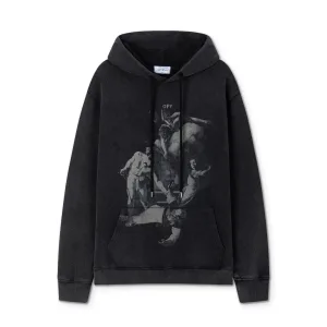 Off White Sweatshirt replika 1:1 Black Washed Ss Portrait Oil