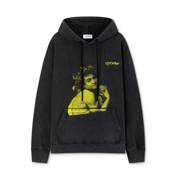 Off White Sweatshirt replika 1:1 lyxig Black Washed Ss Portrait