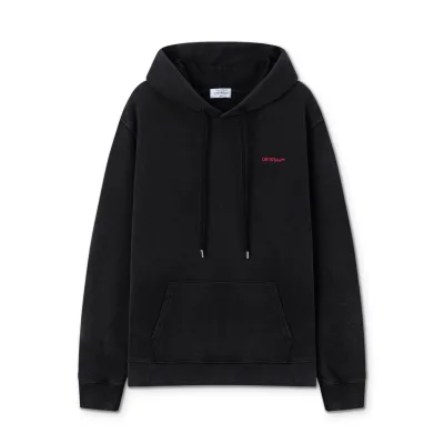 Off White Sweatshirt replica lyx Black Washed Ss Portrait Oil