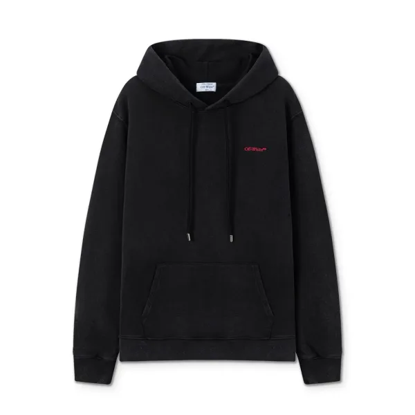 Off White Sweatshirt replica lyx Black Washed Ss Portrait Oil