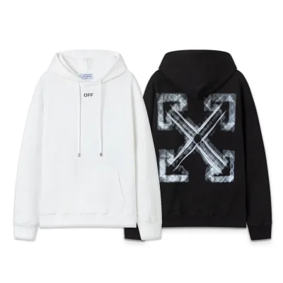 Off White Sweatshirt replica lyx super clone Black Ss Arrow