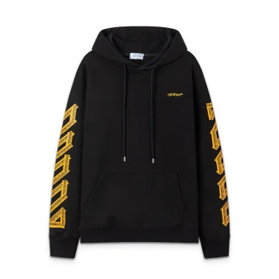 Off White Sweatshirt replica super clone Black Ss Line Loose