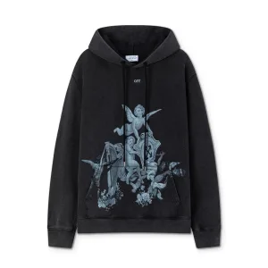 Off White Sweatshirt replica super clone Black Washed Ss Angel
