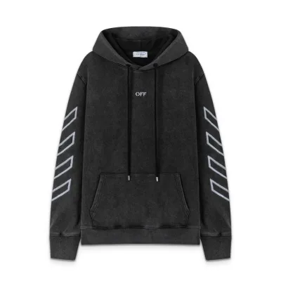 Off White Sweatshirt replica super clone Black Washed Ss Portrait
