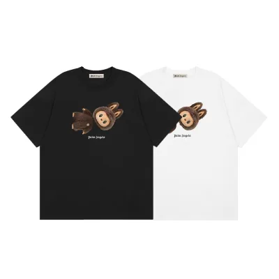 Palm Angels Kortärmad replika superklon Vit Svart Logotyp