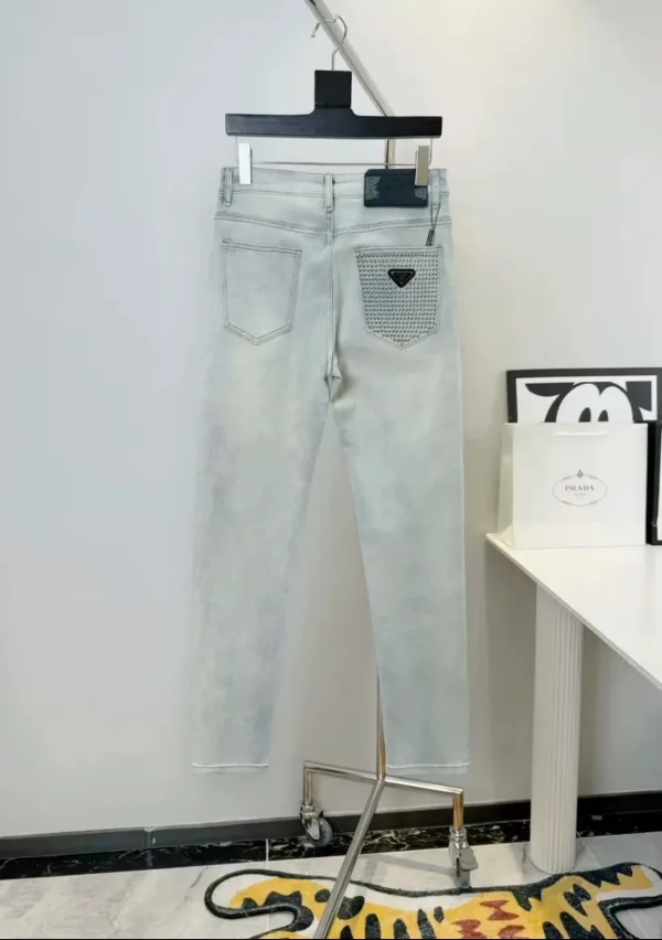 Prada Jeans replika lyx Orange Vit Re Otroligt snygg topp