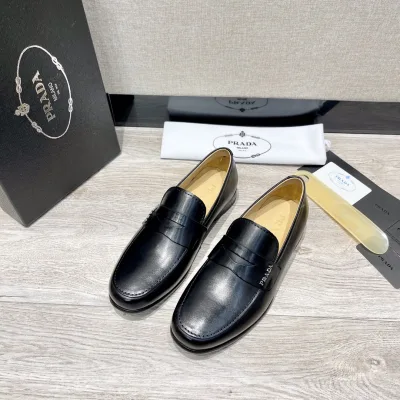 Prada Lederschuhe Replik Luxus Rindsleder Original Importiert Maßgeschneiderte Männer
