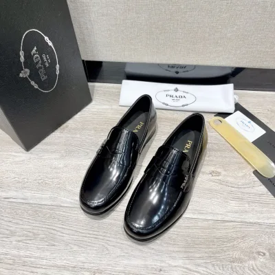 Prada Lederschuhe Replik Luxus Rindsleder Original Importiert Herren Einkauf