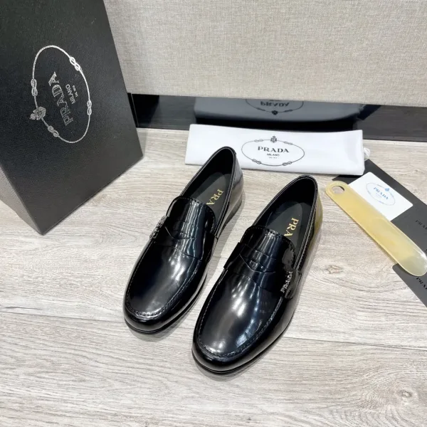 Prada Lederschuhe Replik Luxus Rindsleder Original Importiert Herren Einkauf