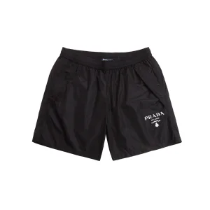 Prada Shorts replika lyx sommar anpassad metall blixtlås återvunnet tyg