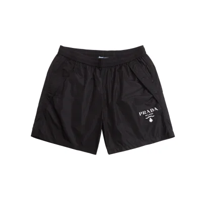 Prada Shorts replika lyx sommar anpassad metall blixtlås återvunnet tyg