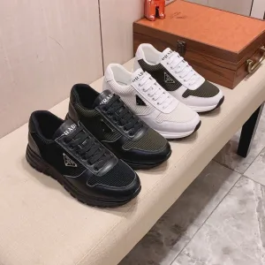 Prada Sneakers Replik Luxus Rindsleder Schaffell Casual Lightning Atmungsaktiv Neu