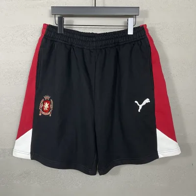 Puma Shorts replica 1:1 Black Cotton Patchwork Broderad Broderi Is