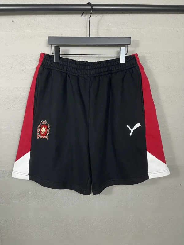 Puma Shorts replica 1:1 Black Cotton Patchwork Broderad Broderi Is