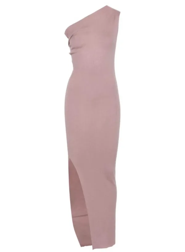 Rick Owens Kvinnor Klänning replika super klon Rosa Grå Ull