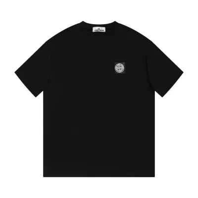 Stone Island Kortärmad replika lyx superklon Vit Svart
