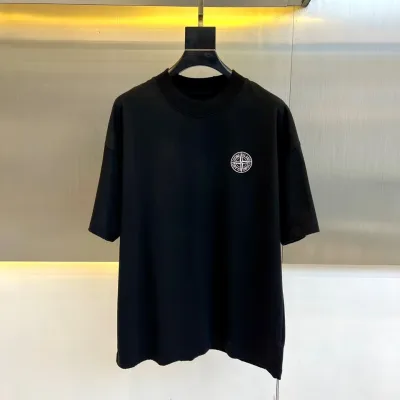 Stone Island kortärmad replika superklon bomullsbroderad logotyp