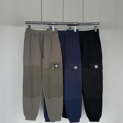 Stone Island Trousers replika 1:1 lyx Svart Grå Stoneisland Höst