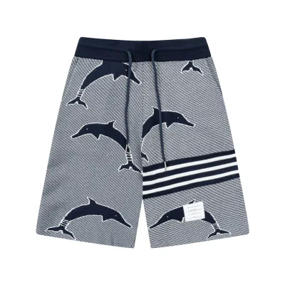 Thom Browne Shorts replika 1:1 Blue Knit Casual Is Three