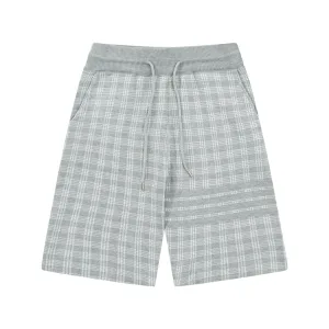 Thom Browne Shorts replika 1:1 Grey Knit Plaid Casual Is