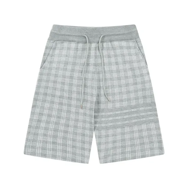 Thom Browne Shorts replika 1:1 Grey Knit Plaid Casual Is