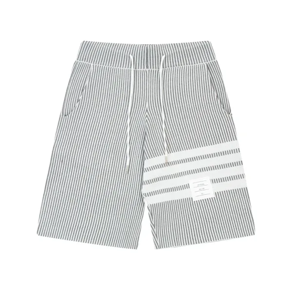 Thom Browne Shorts replika 1:1 stickad pl?¡èd Casual tredimensionell