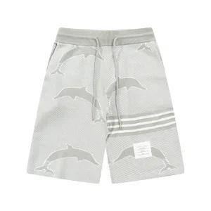 Thom Browne Shorts replika lyxig gr?£¤ stickad Casual Is Three