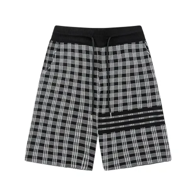 Thom Browne Shorts replika super klon Black Knit Pl?¡èd Casual