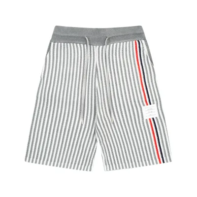 Thom Browne Shorts replika super klon Gr?£¤ Stickad Pl?¡èd Casual