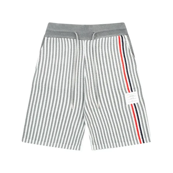 Thom Browne Shorts replika super klon Gr?£¤ Stickad Pl?¡èd Casual