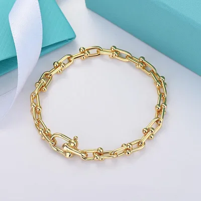 Tiffany Armband replika lyx Guld Vit Gul Hardwear Serie Formad