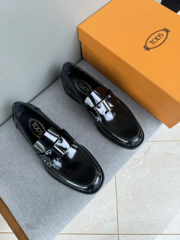 Tod Lederschuhe Replik Luxus Super Klon Schwarz Rindsleder Casual