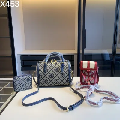 Tory Burch Wallet replika 1:1 lyx Canvas Monogram Bag Tb