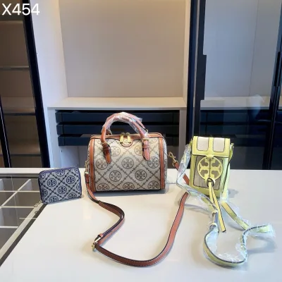 Tory Burch Wallet replika lyx Canvas Monogram Bag Tb Kudde