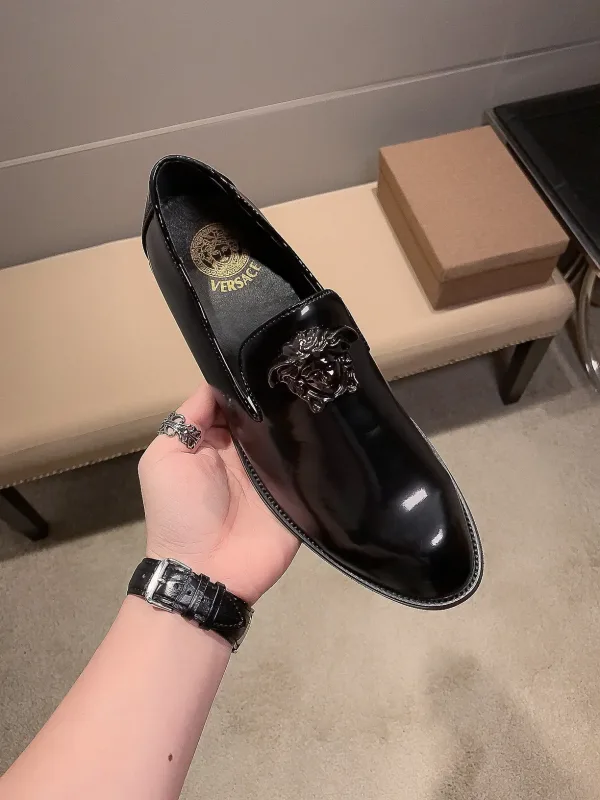 Versace Lederschuhe Replik Luxus 1:1 Rindsleder Schaffell Casual Original