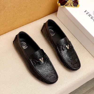 Versace Lederschuhe Replik Luxus Kalbsleder 3d Importiert Loafers Authentisch